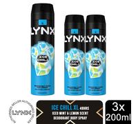 Lynx XL 48-Hour Odour Protection Body Spray Deodorant, 3 or 6 Pack, 200ml