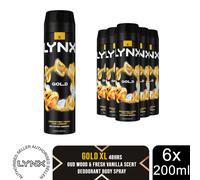 Lynx XL 48-Hour Odour Protection Body Spray Deodorant, 3 or 6 Pack, 200ml