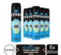 Lynx XL 48-Hour Odour Protection Body Spray Deodorant, 3 or 6 Pack, 200ml
