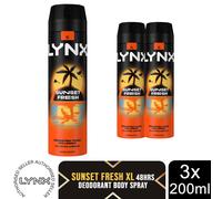 Lynx XL 48-Hour Odour Protection Body Spray Deodorant, 3 or 6 Pack, 200ml