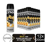 Lynx XL Anti-Perspirant 72-Hour Sweat Protection Deodorant 200ml, 12 Pack