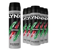 Lynx XL Antiperspirant Africa The G.O.A.T. of Fragrance 72 Hour Protection From Odour and Sweat with the Unique Scent Masculine Deodorant for Men, 200ml Pack of 6