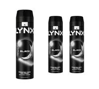 Lynx XL Black 48H Fresh Frozen Pear & Cedarwood Scent Body Spray Deo, 3x200ml