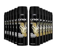 Lynx XL Body Spray 48-Hours High Definition Men's Fragrance Protect from Sweat and Odour with the Unique Scent Masculine Deodorant Spray for Men, 200ml (Gold, Buy 12)