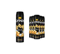 Lynx Xl High Definition Fragrance Gold 'bodyspray' Deo 6 Pk,200Ml Gold