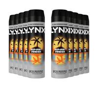 Lynx XL Sunset Fresh Antiperspirant Multipack With Mango and Mandarin Scent Long Lasting Fragrance with 72 Hours Invisible Sweat Protection Deodorant Spray for Men 200 ml, 10 Pack