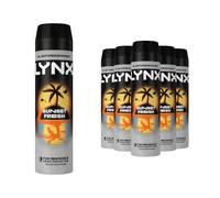 Lynx XL Sunset Fresh Antiperspirant Multipack With Mango and Mandarin Scent Long Lasting Fragrance with 72 Hours Invisible Sweat Protection Deodorant Spray for Men 200 ml, 5 Pack