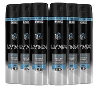 Lynx XXL 48H Fresh Deodorant Body Spray, Ice Chill, 6 Pack, 250ml