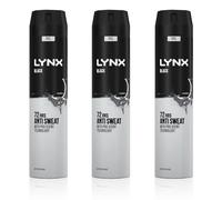 Lynx XXL 72-Hour Dry Protection Anti-Perspirant Deodorant with a frozen pear and cedarwood fragrance for all-day freshness and confidence, Black, Pack of 3, 250ml