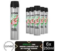 Lynx XXL Africa 72H Sweat Protection Anti-Perspirant Deodorant 6x250ml