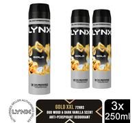 Lynx Gold Anti White Marks Antiperspirant, 250ml