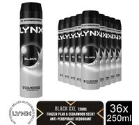 Lynx XXL Anti-Perspirant 72-Hour Sweat Protection Deodorant Spray 250ml, 36 Pack