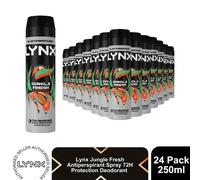 Lynx XXL Antiperspirant Spray 250ml 24 Pack Mens Deodorant 72H Sweat Protection