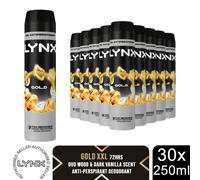 Lynx XXL Antiperspirant Spray 250ml 30 Pack Mens Deodorant 72H Sweat Protection