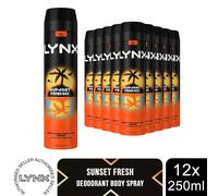 Lynx XXL Body Spray 48-Hour High Definition Fragrance Deodorant for Men,12x250ml