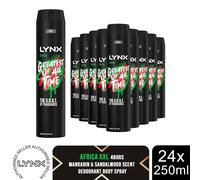 Lynx XXL Body Spray 48-Hour High Definition Fragrance Deodorant for Men,24x250ml