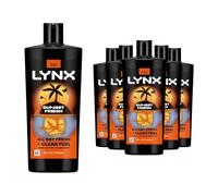 Lynx XXL Body Wash Multipack Sunset Fresh 3-in-1 Men's Shower Gel for Hair, Face & Body 12H Sweat and Odour Protection Energising Mango and Mandarin Scent 700ml, 6 Pack