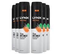 Lynx XXL Jungle Fresh Antiperspirant Deodorant Spray for Men 250ml Pack of 6 72H Sweat & Odour Protection PALM LEAVES & AMBER FRAGRANCE Mens Deodorant Spray