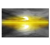 Lynxart Rare Yellow black grey Yellow Grey Large set stretched and framed ready to hang. Abstract giclee artwork home office living room kitchen bedroom colour 100cm x 60cm