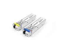 Lynxcel 1.25G SFP Bidi Transceiver, 1000Base-BIDI Single Mode SFP Module, 1310nm/1550nm SMF, Up to 20km for Cisco, Ubiquit UniFi, TP-Link, Meraki, Intel, Mikrotik, Netgear and More, A Pair