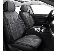 LYNYQ Car Seat Covers for Mercedes Benz GL SUV GL 320 2006-2010 2011 2012 2013 2014 2015, Leather Waterproof Breathable Full Set Seat Protectors Non-Slip Seat Cushion Accessories,A-Grey