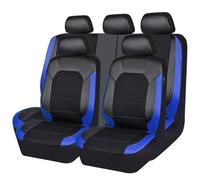 LYNYQ Car Seat Covers for Nissan Note E11 2005 2006 2007 2008 2009 2010 2011 2012 2013, PU Leather Waterproof Breathable Full Set Seat Protectors Non-Slip Seat Cushion Accessories,A-Blue