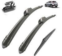 LYNYQ Car Windscreen Wiper Blades Set for KIA Stonic 2016-2021 26in+16in+11in, Car Front Rear Wiper Blade Window Brushes Wiper Replacement Accessories,L-A/Lhd