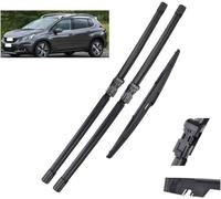 LYNYQ Car Windscreen Wiper Blades Set for Peugeot 2008 A94 2013-2018 26in+16in+12in, Car Front Rear Wiper Blade Window Brushes Wiper Replacement Accessories,L-A/Lhd