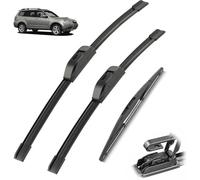 LYNYQ Car Windscreen Wiper Blades Set for Subaru Forester SH 2007-2012 24in+18in+14in, Car Front Rear Wiper Blade Window Brushes Wiper Replacement Accessories,L-A/Lhd
