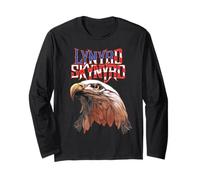 Lynyrd Skynyrd Americana Eagle Free Bird Retro Rock US Flag Long Sleeve T-Shirt