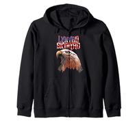 Lynyrd Skynyrd Americana Eagle Free Bird Retro Rock US Flag Zip Hoodie