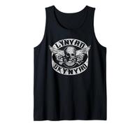 Lynyrd Skynyrd Biker Patch Skull Bones Vintage Classic Rock Tank Top