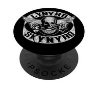 Lynyrd Skynyrd Biker Patch Skull Bones Vintage Rock Classic PopSockets Adhesive PopGrip