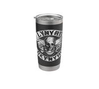Lynyrd Skynyrd Biker Patch Skull Bones Vintage Rock Classic Stainless Steel Insulated Tumbler
