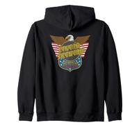 Lynyrd Skynyrd Eagle Badge Support Southern Rock Style Art Zip Hoodie