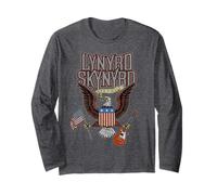 Lynyrd Skynyrd Eagle Guitar US Flag Classic Rock Biker Retro Long Sleeve T-Shirt