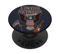 Lynyrd Skynyrd Eagle Guitar US Flag Classic Rock Retro Biker PopSockets Adhesive PopGrip