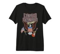 Lynyrd Skynyrd Eagle Guitar US Flag Classic Rock Retro Biker Premium T-Shirt