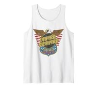 Lynyrd Skynyrd Eagle Support Badge US Flag 70s Rock Southern Tank Top