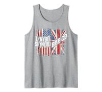 Lynyrd Skynyrd Event Bad Co US UK Flag Union Jack Rock Retro Tank Top