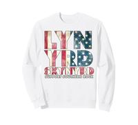 Lynyrd Skynyrd Flag Logo US Stars Stripes 70s Rock Southern Sweatshirt