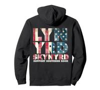 Lynyrd Skynyrd Flag Logo US Stars Stripes 70s Southern Rock Pullover Hoodie
