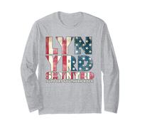 Lynyrd Skynyrd Flag Logo US Stars Stripes Rock 70s Southern Long Sleeve T-Shirt