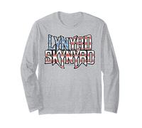 Lynyrd Skynyrd Flag Logo USA Patriot Stars Stripes Southern Long Sleeve T-Shirt