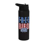 Lynyrd Skynyrd Freebird Contrast Logo Stars Stripes US Flag Stainless Steel Insulated Water Bottle