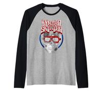 Lynyrd Skynyrd Freebird Skull Goggles Vintage Festival Biker Raglan Baseball Tee