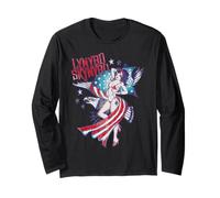 Lynyrd Skynyrd Lady Liberty Eagle Stars Stripes US Flag Rock Long Sleeve T-Shirt