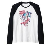 Lynyrd Skynyrd Lady Liberty Eagle Stars Stripes US Flag Rock Raglan Baseball Tee