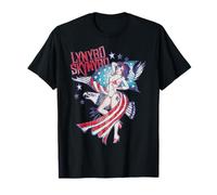 Lynyrd Skynyrd Lady Liberty Eagle Stars Stripes US Flag Rock T-Shirt