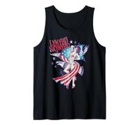 Lynyrd Skynyrd Lady Liberty Eagle Stars Stripes US Flag Rock Tank Top